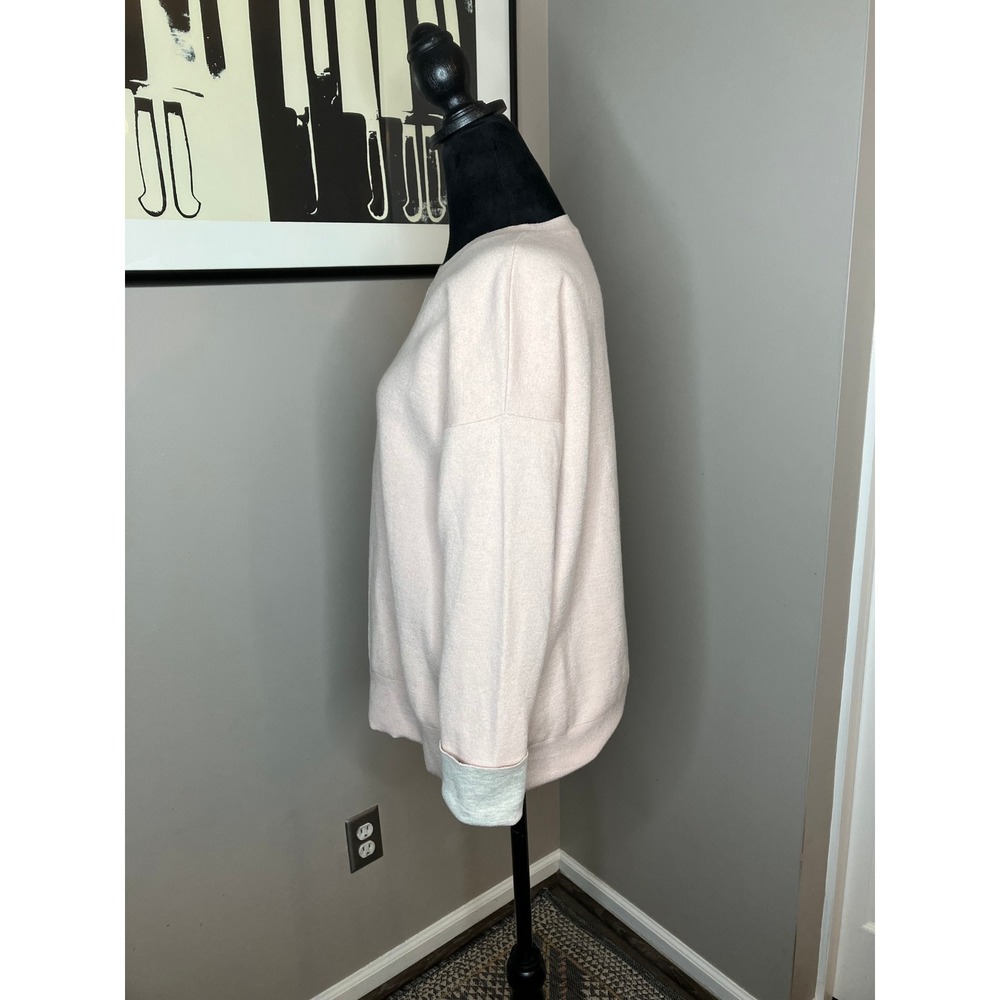 Vince‎ Long Sleeve Pull Over Knit Sweatshirt Women's Blush Pink Medium - Picture 2 of 7